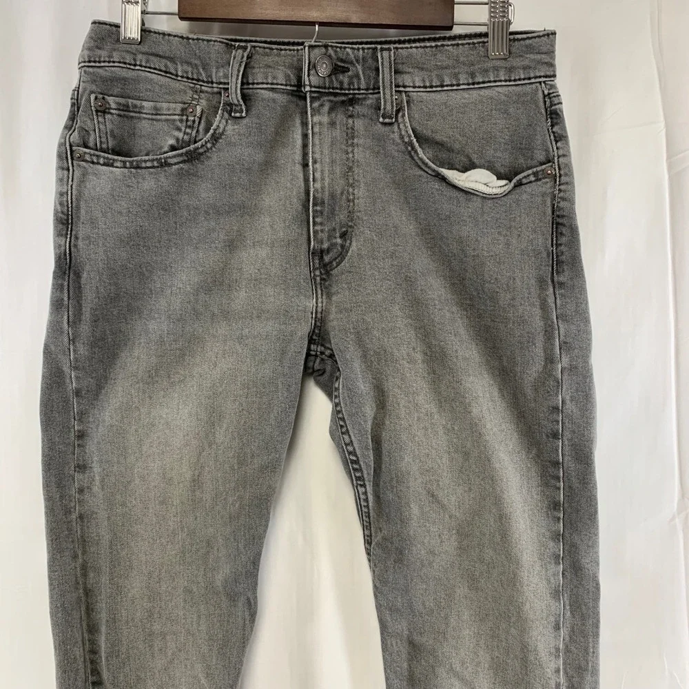 Levi's‎ 502 Taper Jeans Mens 31x30 (30x28)Grey Stretch Denim 502-0342